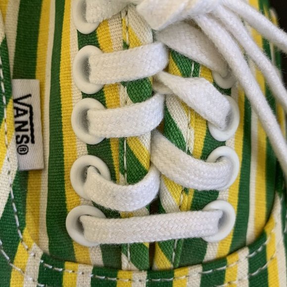 Kenzo Vans Collaboration Sneakers Men's 7 Women 8.5 green Yellow Skateboard - Picture 9 of 9